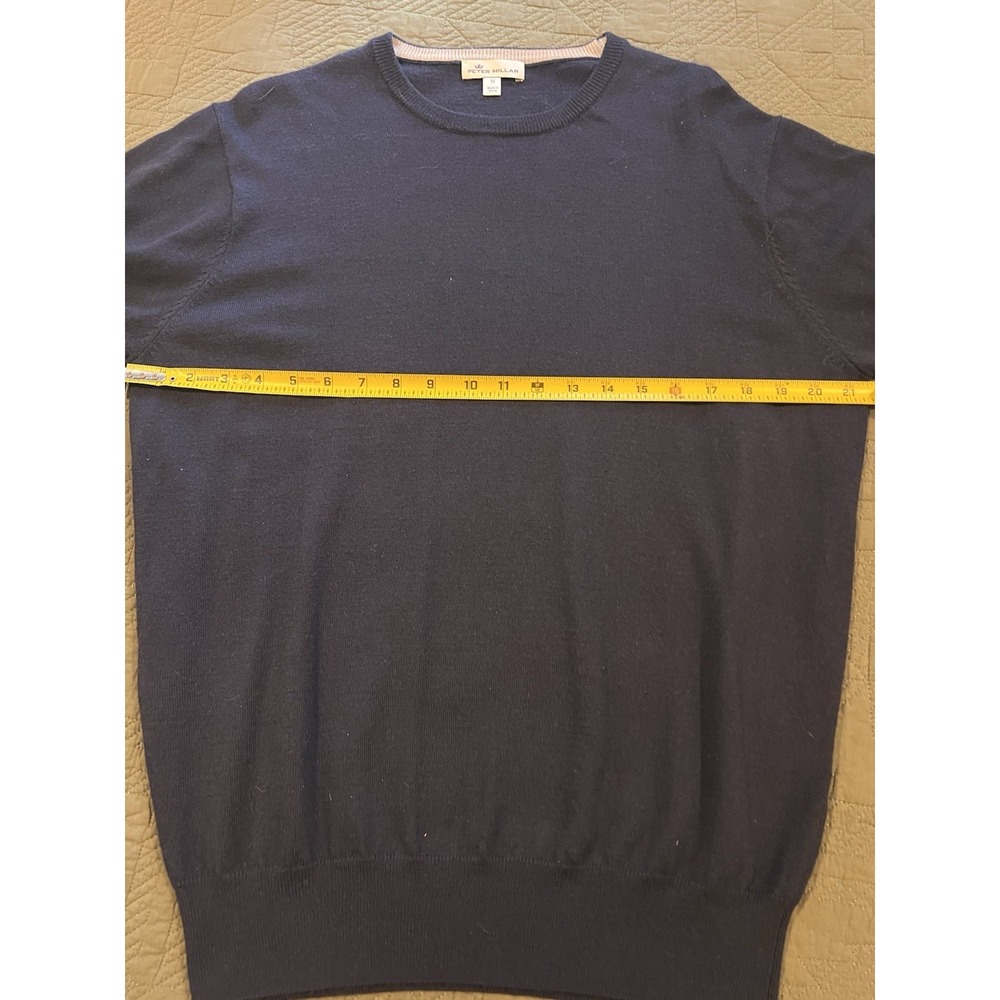 Peter Millar Men's Merino Wool Silk Blend Crew Neck Sweater Light Weight Medium - Picture 3 of 10